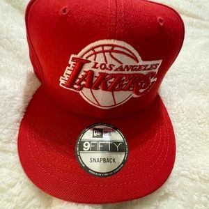 Men's New Era 9Fifty Red/White Lakers Snapback Hat